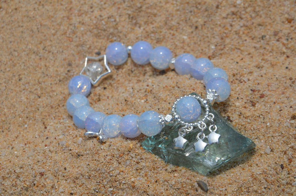 Blue bracelet with starry accents