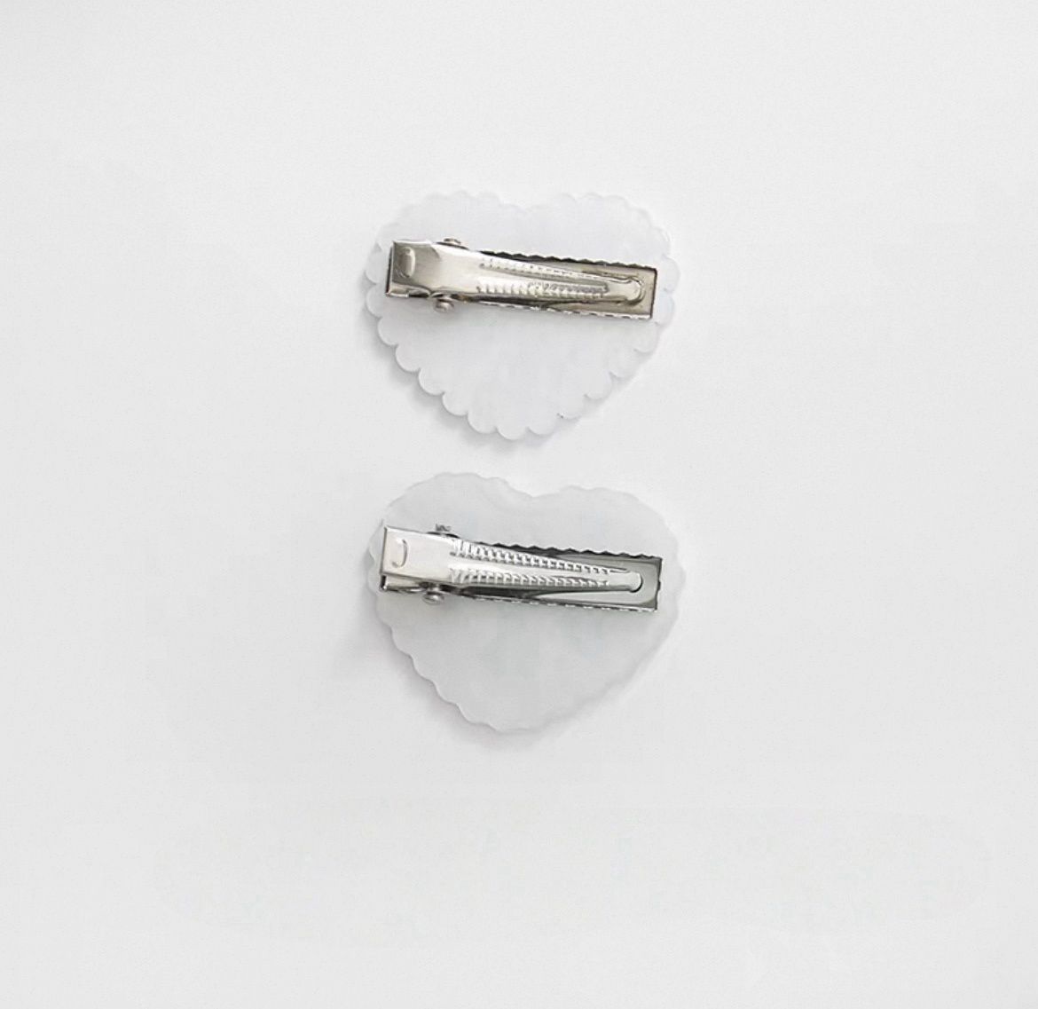 Heart-Shaped Hair Clip in Aqua Blue