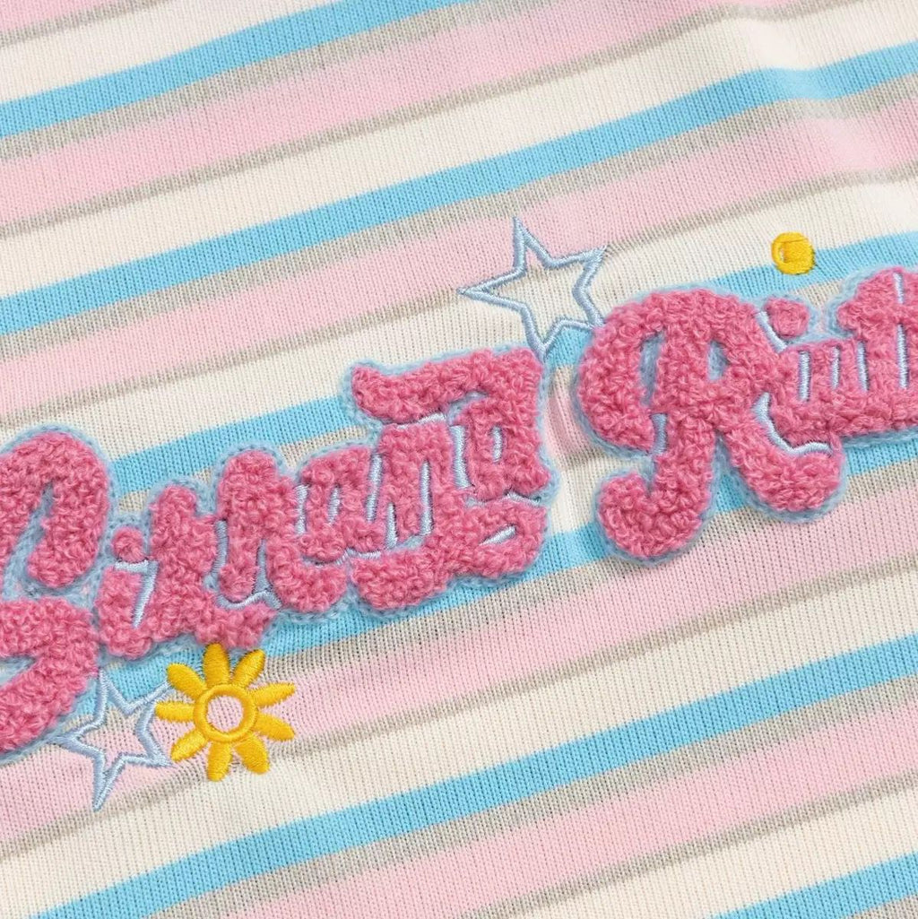 Striped Top with Textured Patterns