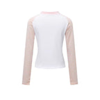 Pink top with ribbon pattern